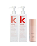 Two Kevin Murphy shampoo bottles and a pink bottle on a white background - Hair Care Canada