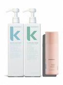 Two Kevin Murphy hair care products and a pink bottle on a white background - Hair Care Canada
