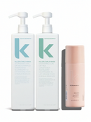 Two Kevin Murphy hair care products and a pink bottle on a white background - Hair Care Canada