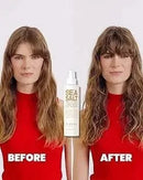 Before and after comparison of hair using Sea Salt Texture Spray - Hair Care Canada