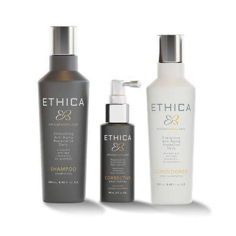 Ethica Hair Care Trio – Gift Set (Canada) professional anti-aging scalp and hair system | Hair Care Canada