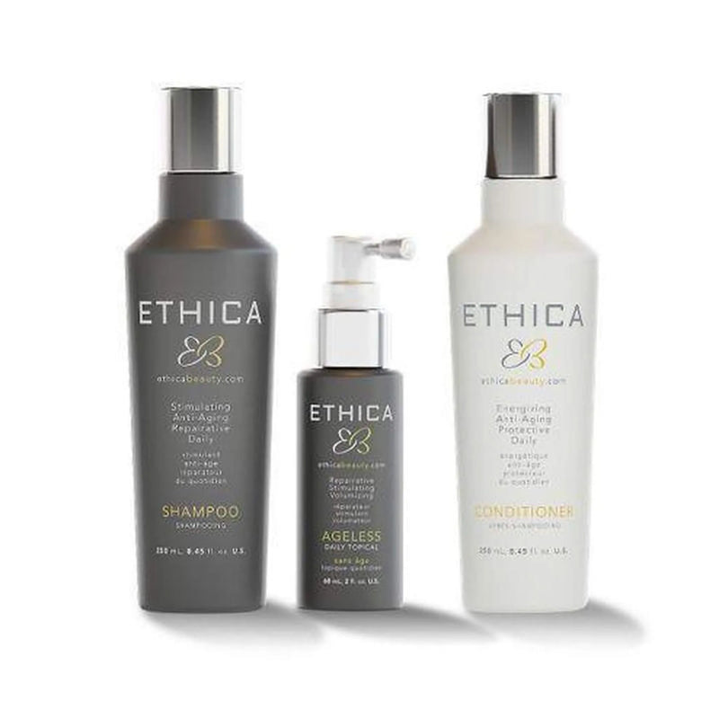 Ethica Hair Care Trio – Gift Set (Canada) – professional anti-aging scalp and hair system | Hair Care Canada