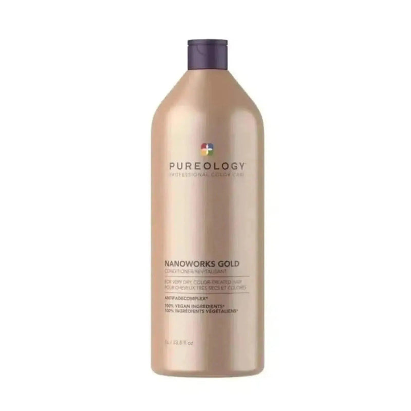 Pureology Nano Works Gold Conditioner – Youthful Softness & Renewal bottle shown for hair care Canada professional use
